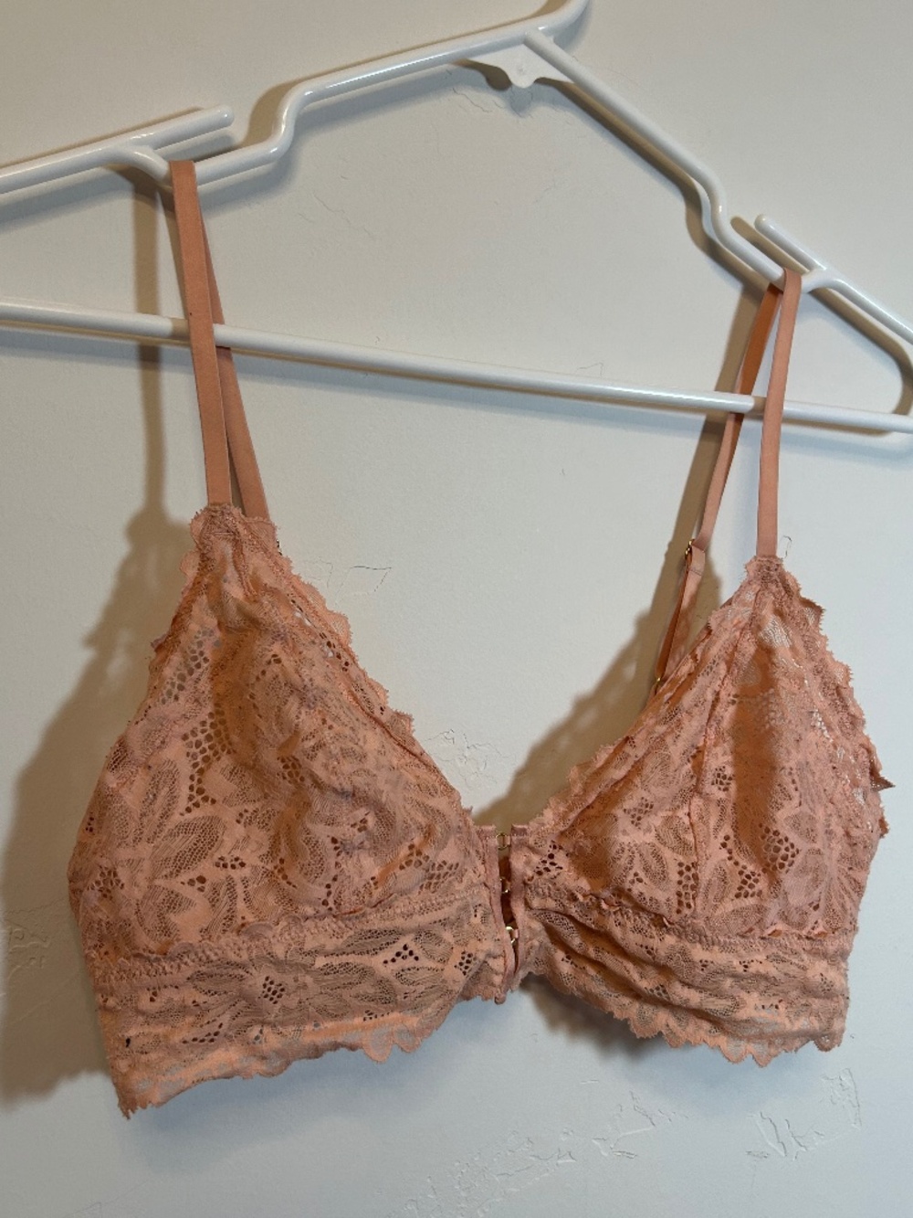 Aerie Coral/Salmon Lace Bralette (M)